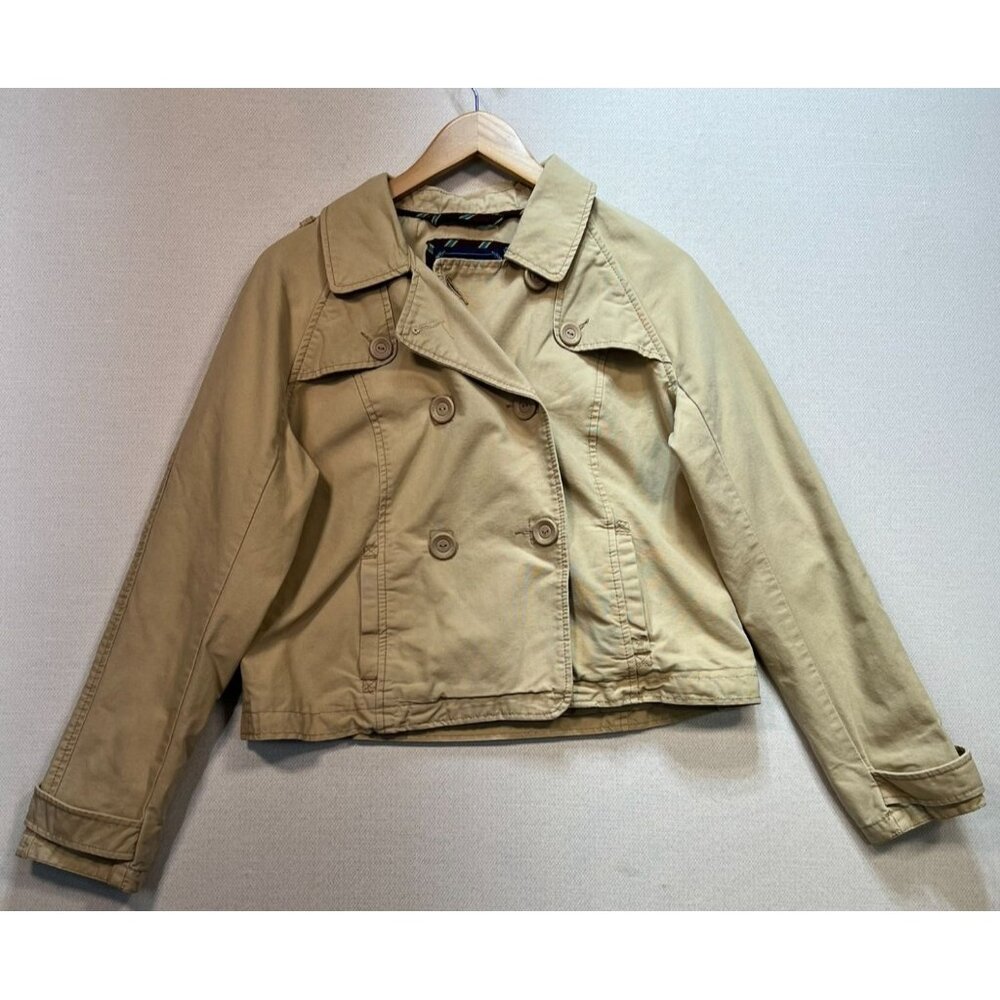 American Eagle Outfitters Women's Double Breasted Jacket Size XL Tan Long Sleeve